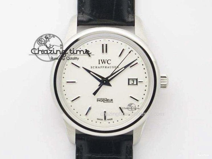 MIROTIME 0112 Da Vinci IW356601 RG TW 1:1 Best Edition White Dial On Brown Leather Strap A DailyWear 7237